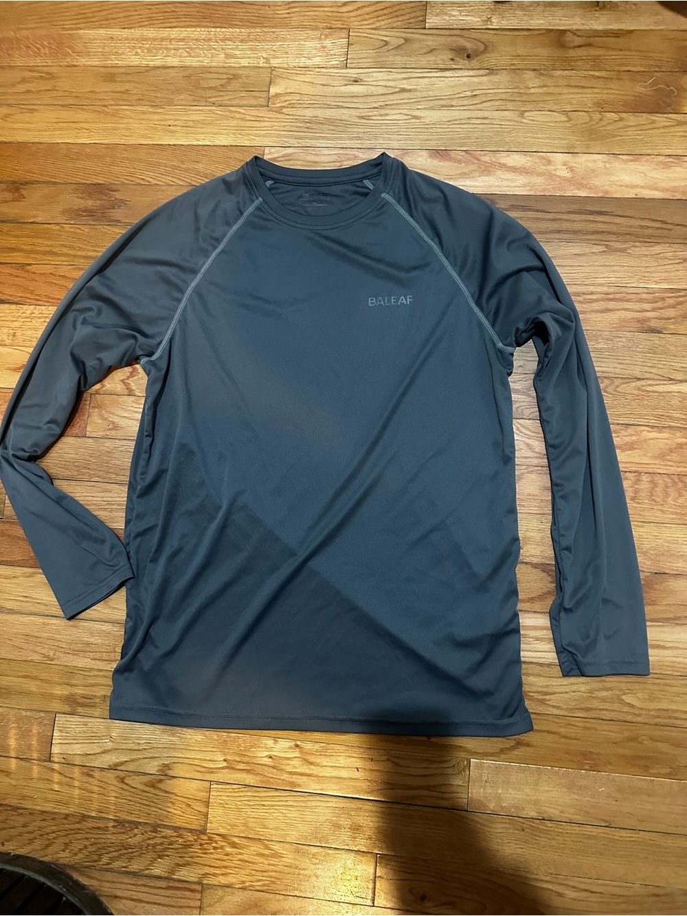 Baleaf Men’s Sun Protection Quick Dry Long Sleeve Shirt Gray Performance Medium
